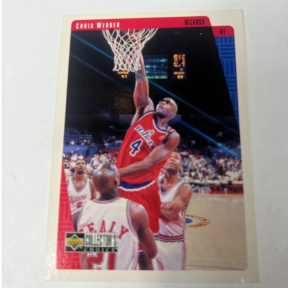 1997 Upper Deck Collector's Choice Chris Webber Wizards Basketball‎ Card 155